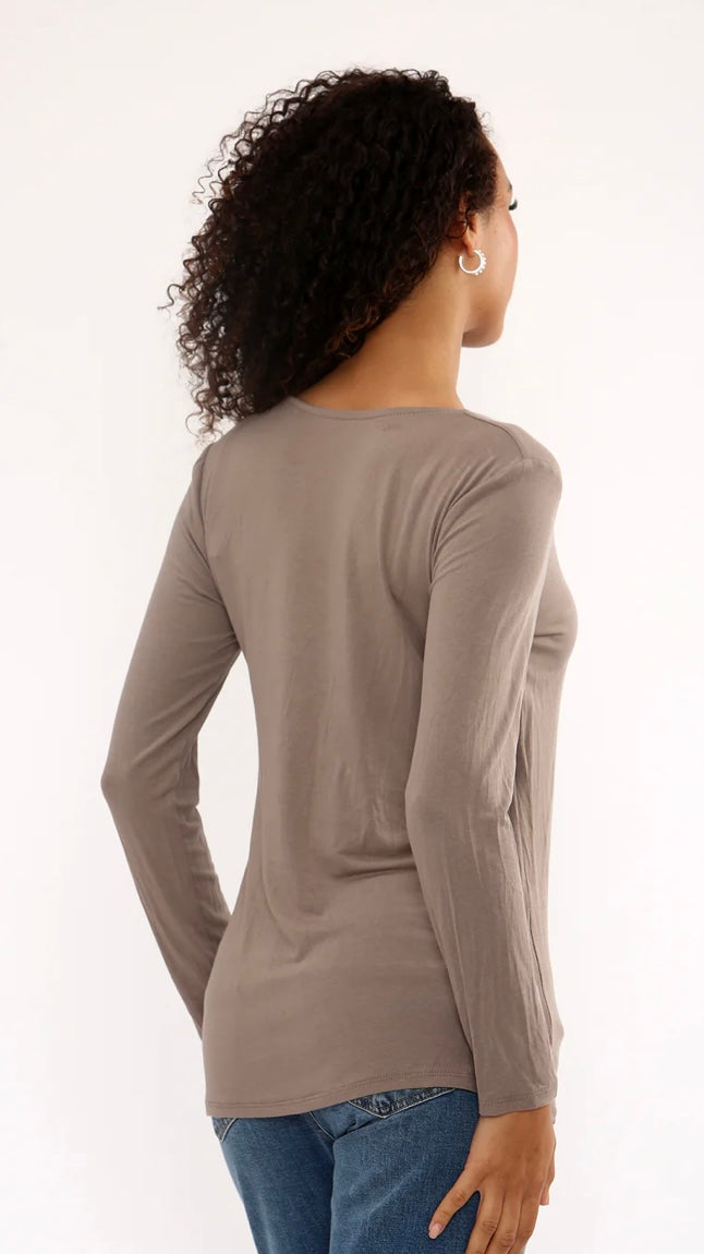BASIC LONG SLEEVE V NECK VEST