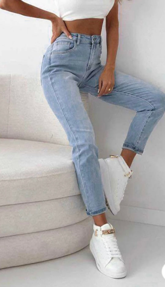 ARINA MOM STYLE DENIM
JEANS-BLUE