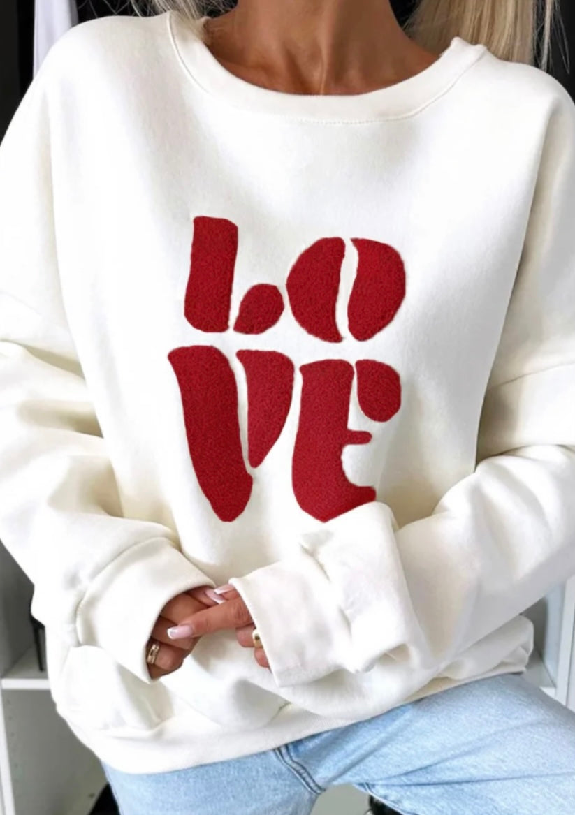 ‘LOVE’ Graphic printed sweatshirt - Wine