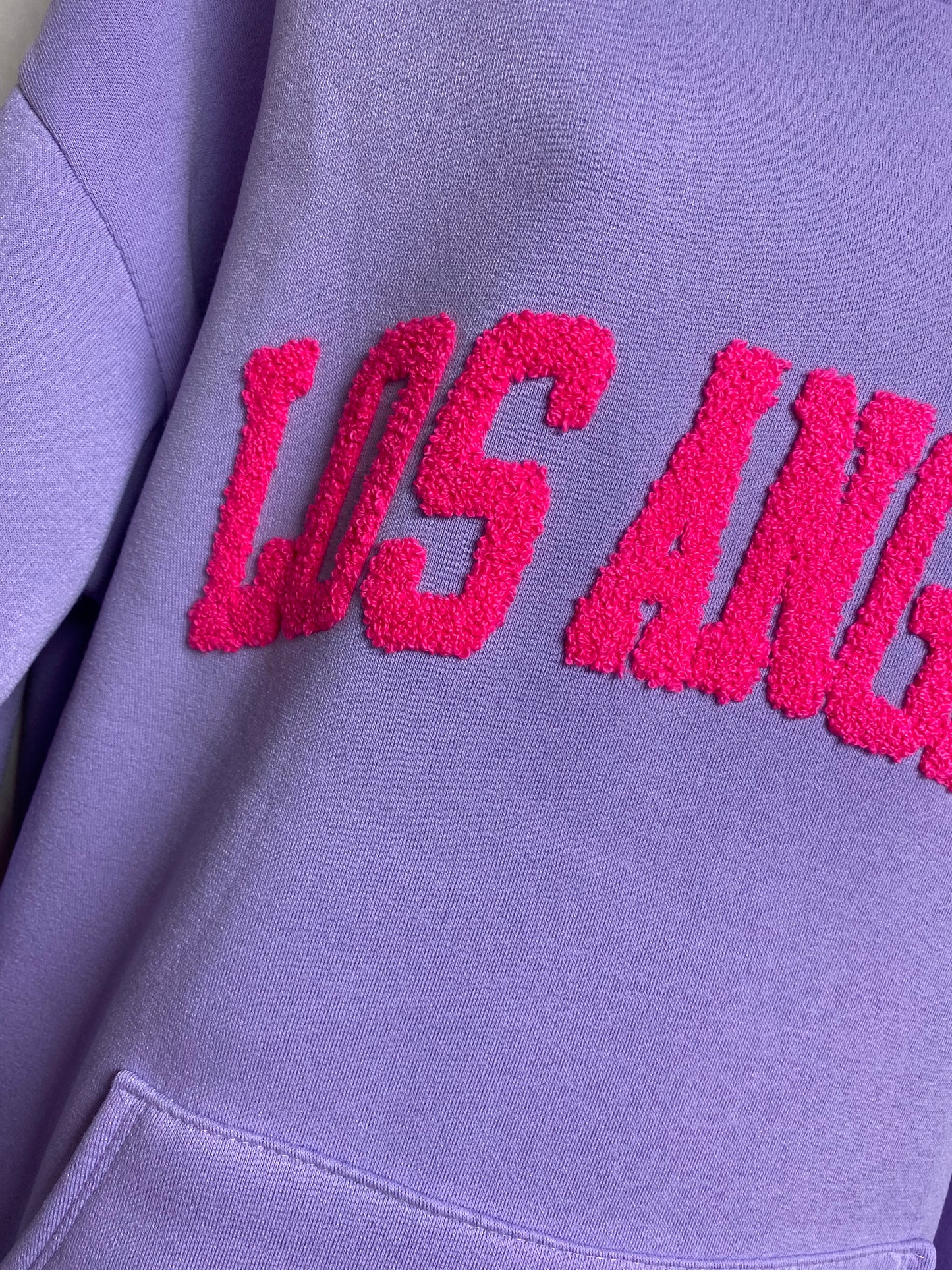 AMERICAN INSPIRED, FLEECE LINED, POCKETS DETAILED HOODIE - LILAC