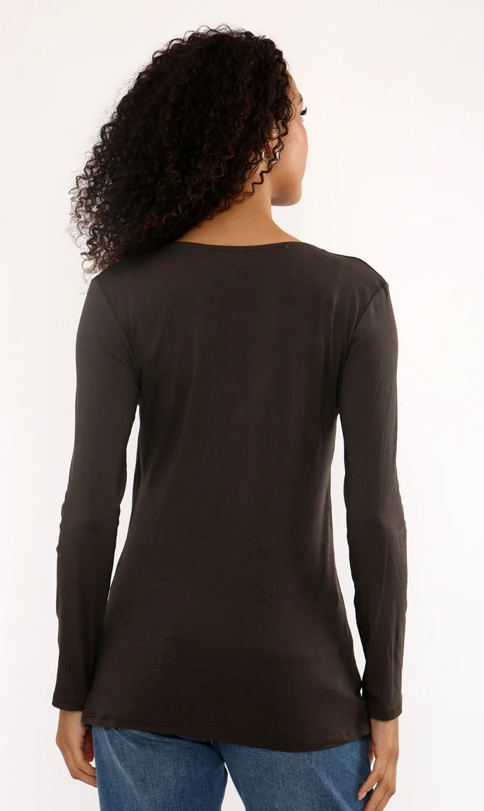 BASIC LONG SLEEVE V NECK VEST