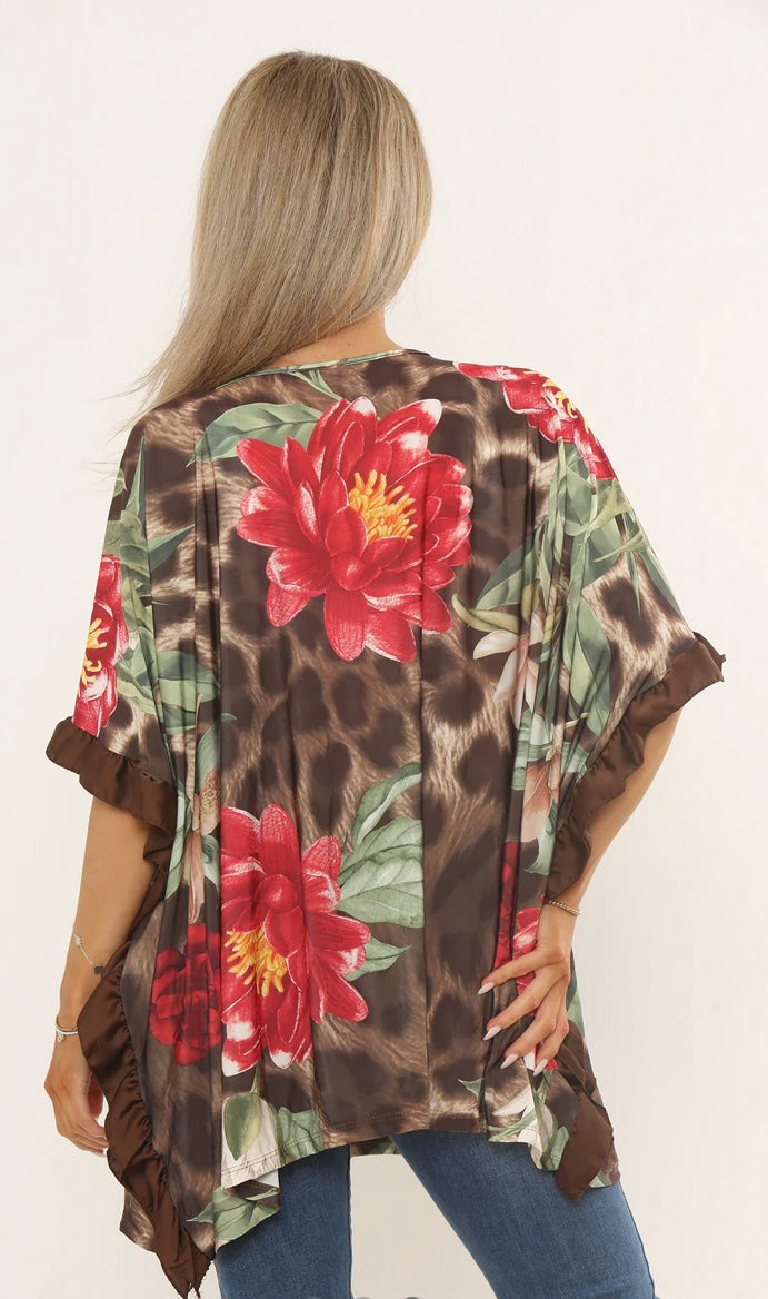 OVERSIZED PRINTED BLOUSE