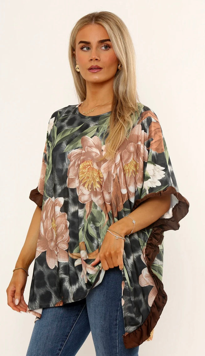 OVERSIZED PRINTED BLOUSE