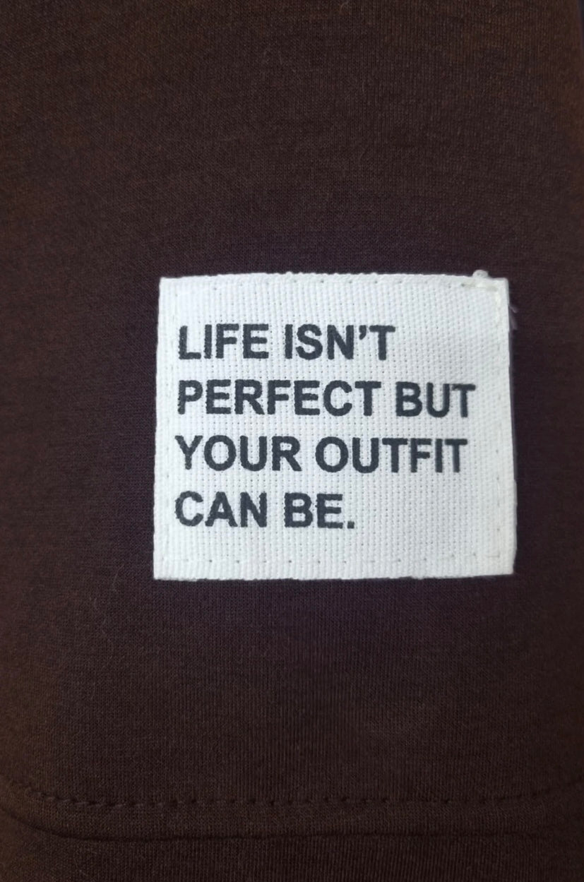 TANYA TWO PIECE CO-ORD LOUNGEWEAR SET-CHOCOLATE BROWN